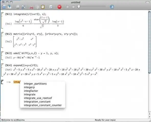 Download web tool or web app wxMaxima