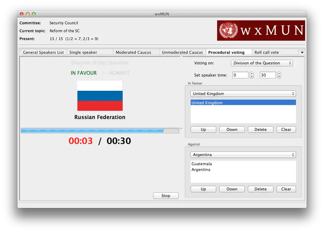 Download web tool or web app wxMUN