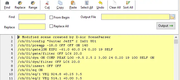 Download web tool or web app X-Air Scene Parser