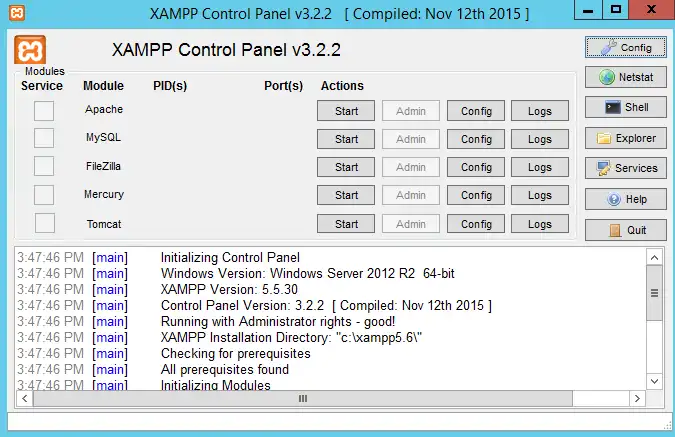 Download web tool or web app XAMPP