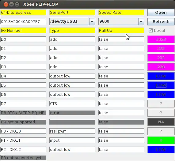 Download web tool or web app Xbee 2 FLIP-FLOP