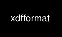 Run xdfformat in OnWorks free hosting provider over Ubuntu Online, Fedora Online, Windows online emulator or MAC OS online emulator