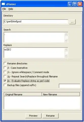 Download web tool or web app xNamer file renamer