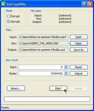 Download web tool or web app XorCryptWin