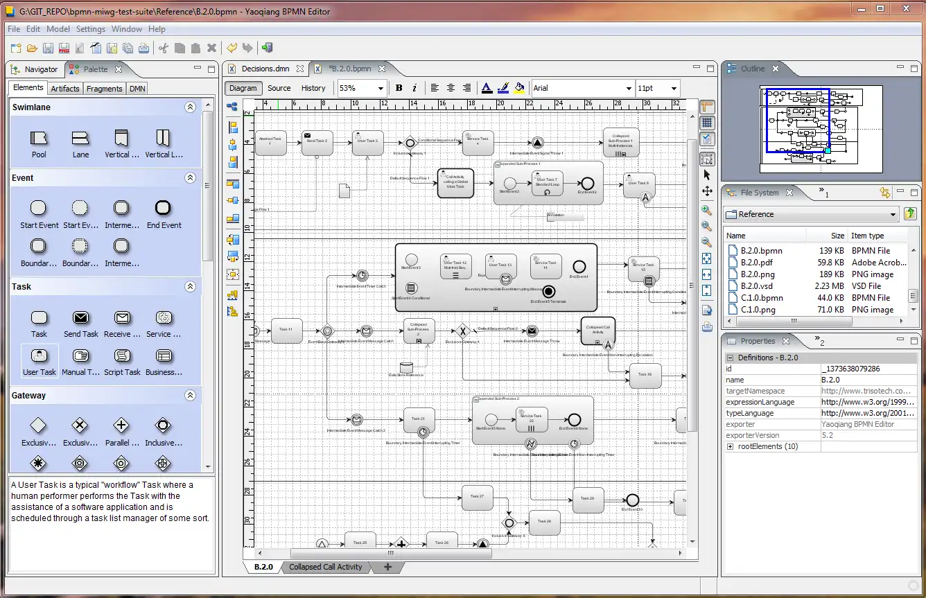 Baixe a ferramenta ou aplicativo da web Yaoqiang BPMN Editor