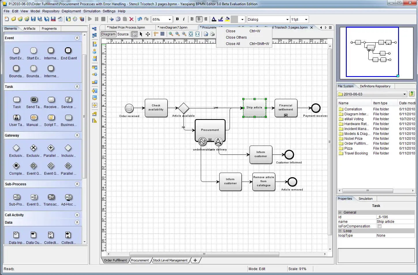 Baixe a ferramenta ou aplicativo da web Yaoqiang BPMN Editor