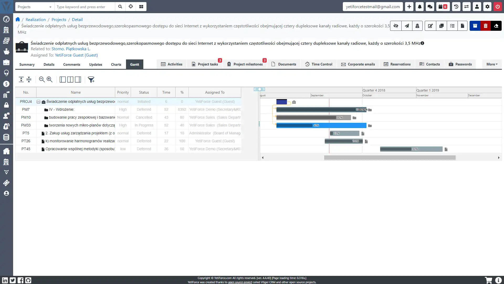 Scarica lo strumento web o l'app web YetiForce CRM