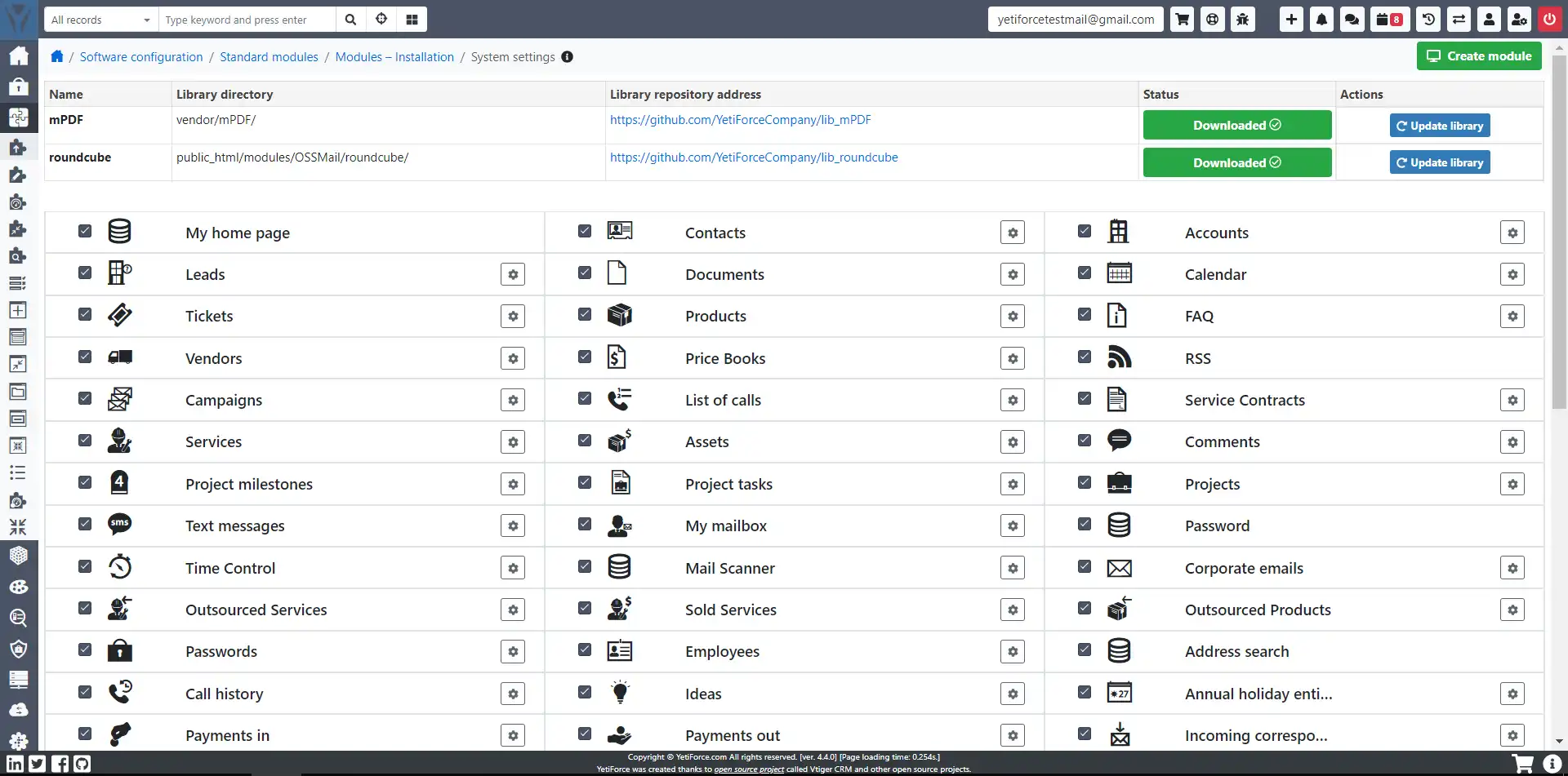 Scarica lo strumento web o l'app web YetiForce CRM