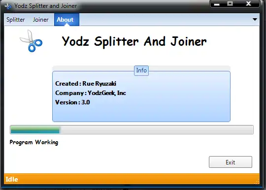 Download web tool or web app Yodz Splitter  Joiner