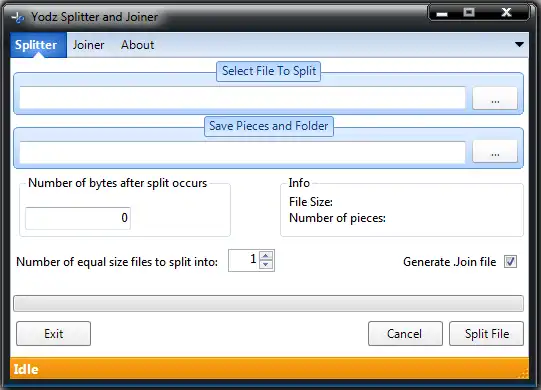 Download web tool or web app Yodz Splitter  Joiner