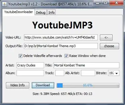 Download web tool or web app YoutubeJmp3