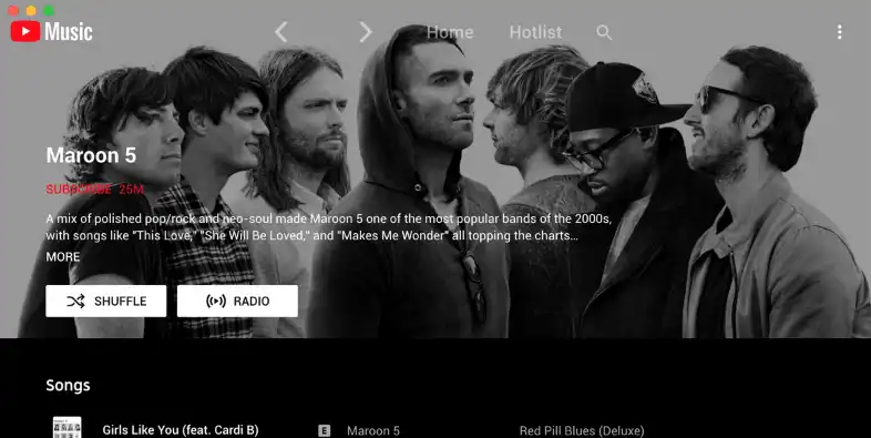 Scarica lo strumento web o l'app web YouTube Music