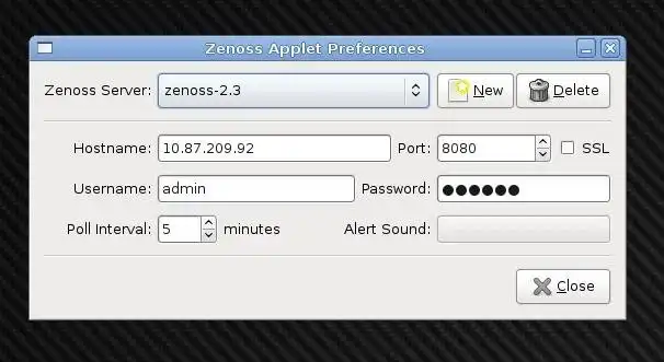 Download web tool or web app Zapplet - Zenoss Tray Applet