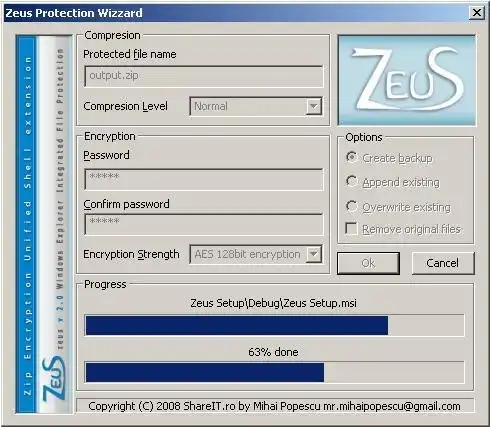 Download web tool or web app Zeus Protection - Zip w/ AES Encryption