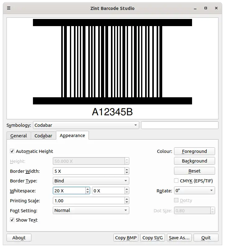 Download web tool or web app Zint Barcode Generator