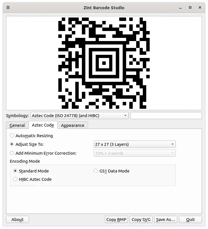 دانلود ابزار وب یا برنامه وب Zint Barcode Generator