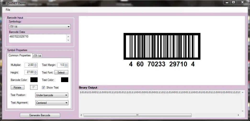 Download web tool or web app ZintNET - Barcode Library