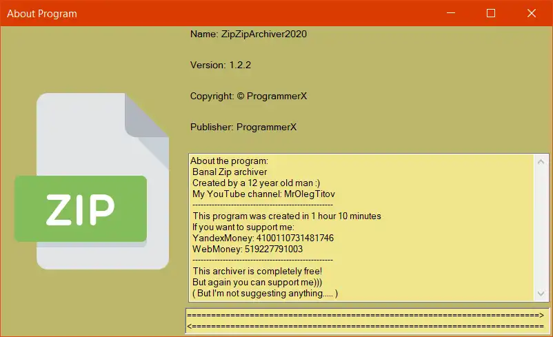 Download web tool or web app ZipZipArchiver2020