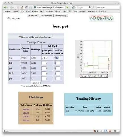 Download web tool or web app Zocalo Prediction Markets