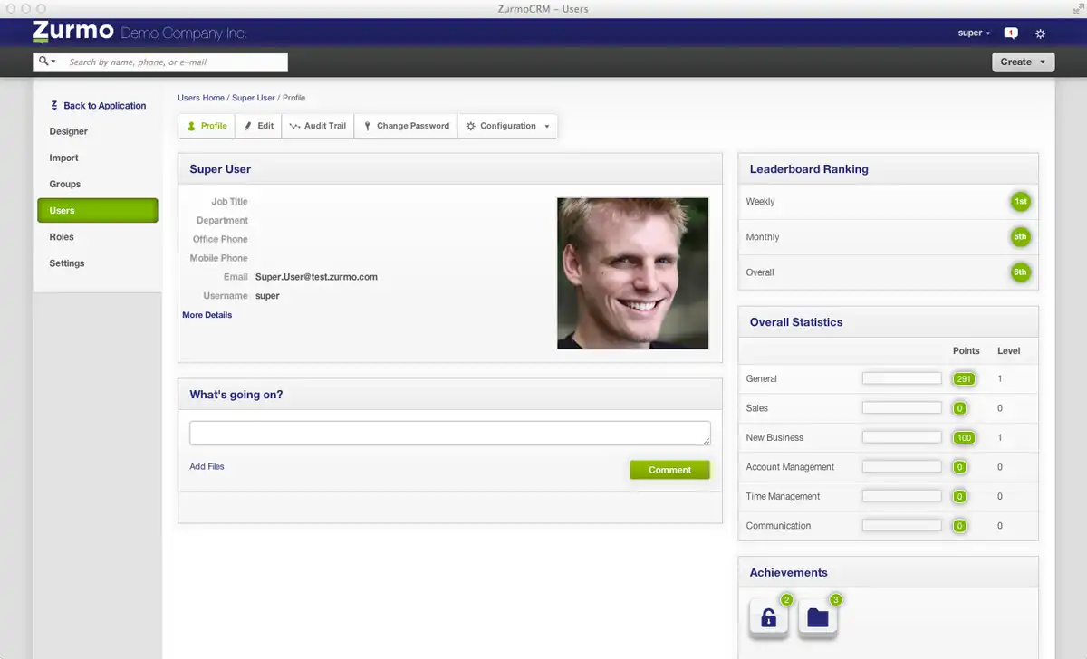 Download web tool or web app Zurmo Open Source CRM